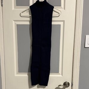 Shinestar Navy Blue Knit Turtle Neck Sweater